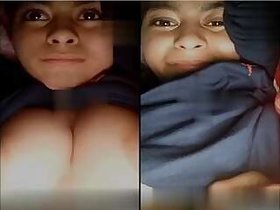 Cute Indian Girl Shows Tits and Bathing Part 2