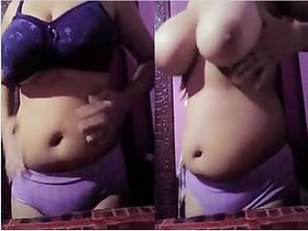 Sexy Lankan girl shows off her big tits and pussy