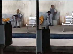 Desi Bhabhi Gets Blowjob At Station